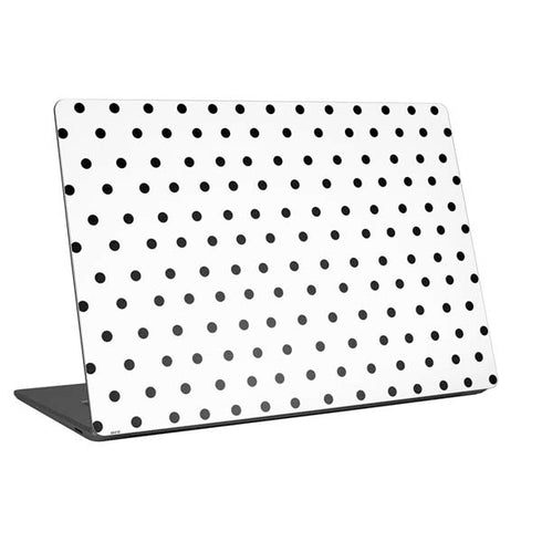 White and Black Polka Dots Universal Laptop 16in (13 x 9.4in) Skin